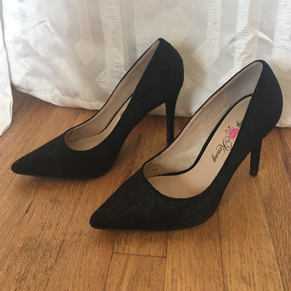 Penny Loves Kenny velvet stilettos